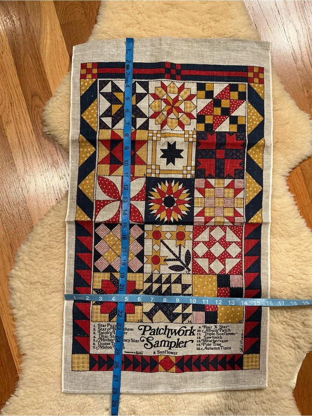 Set of vintage linen kitchen towels
